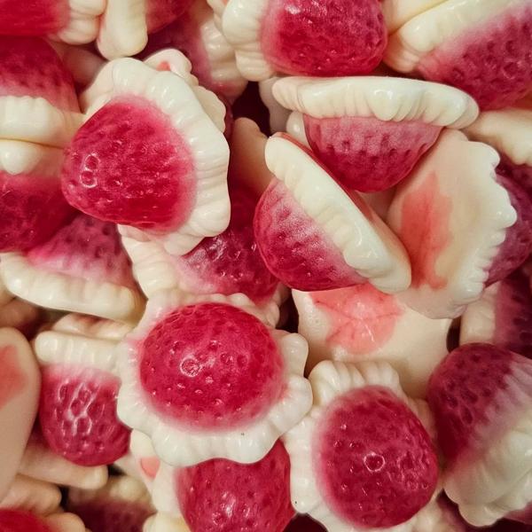 Jelly filled Strawberries and cream 100g