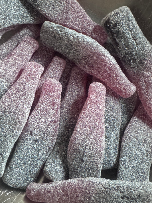 Giant fizzy cherry cola bottles 100g
