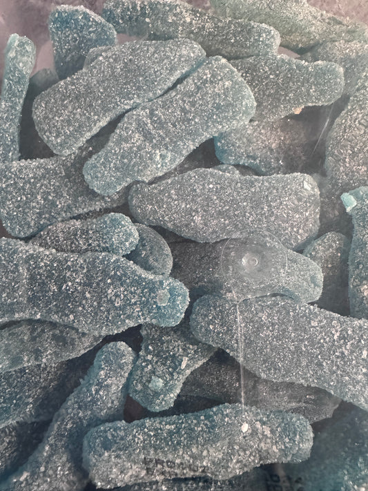 Blue raspberry flavoured bottles