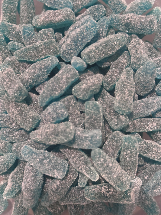 Blue raspberry flavoured bottles