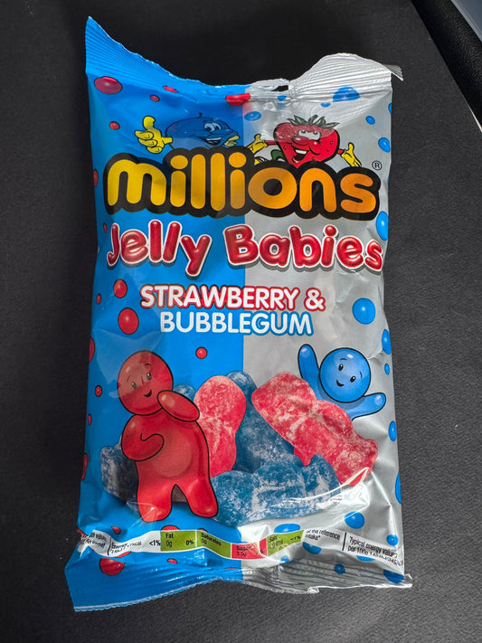 Millions Jelly Babies Strawberry & Bubblegum
