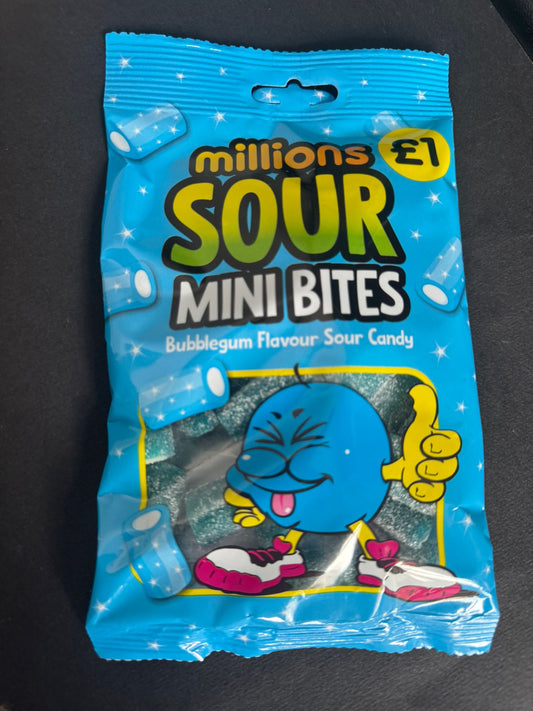 Millions Sour Bites Bubblegum